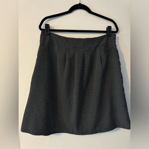 OUTBACK RED A-Line Black White Polka Dot Skirt (Size L)